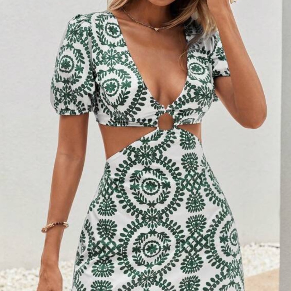 Italian print vacation dress
